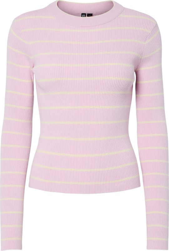 PIECES Trui  geel / orchidee