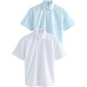 Next Overhemd  lichtblauw / wit