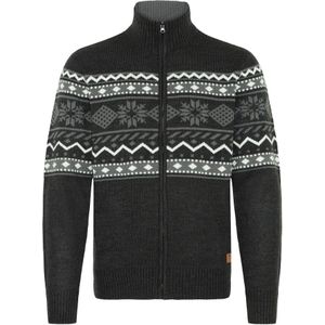 BLEND Gebreid vest 'Nova'  grijs / zwart / wit