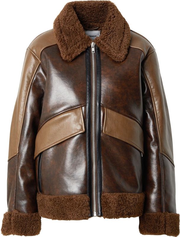 TOPSHOP Tussenjas 'JULIE'  chocoladebruin / pueblo