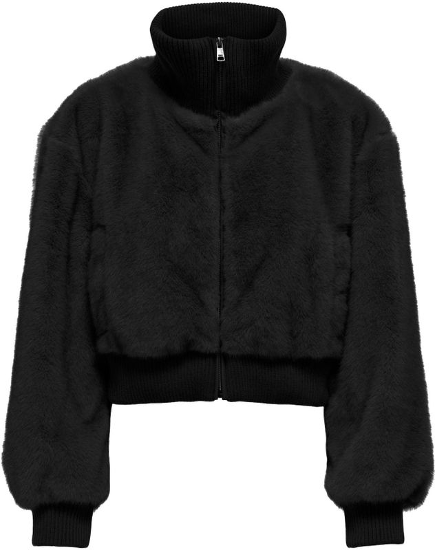 Onlwicki - Jas - Hoge Hals - Lange Mouwen - Geribde Mouwuiteinden - Ritssluiting