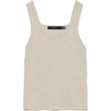 Gebreide Pullover - Mouwloos - Regular Fit - Vierkante Hals