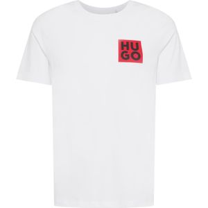 HUGO Shirt 'Detzington'  rood / zwart / wit