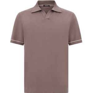 Shirt - Effen - Crêpe - Polokraag - Normale Pasvorm - Kwartmouw