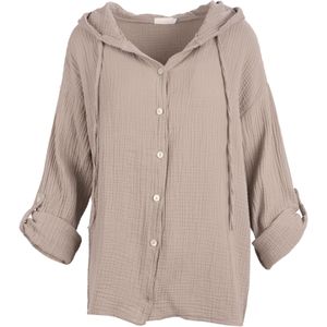 Seasons of April Blouse 'Camila'  donkerbeige