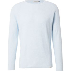 NOWADAYS Trui 'Honeycomb'  taupe / lichtblauw / zwart