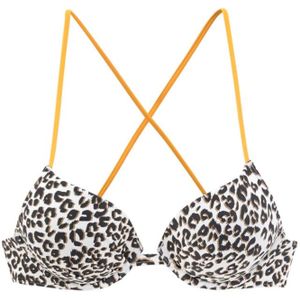 BUFFALO Bikinitop 'Kitty'  bruin / geel / wit