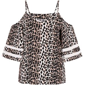 faina Blouse  sand / zwart / wit