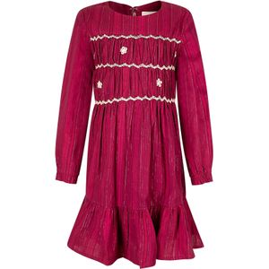 happy girls Jurk  donkerrood / wit