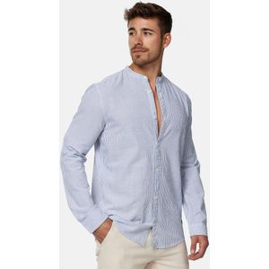 INDICODE JEANS Overhemd 'INCari'  lichtblauw / wit