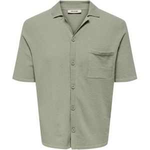 Only & Sons - Overhemd - Korte Mouwen - Gebreide Stof - Casual Look