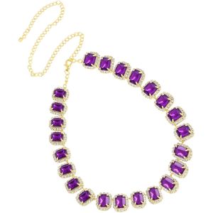 SOHI Ketting 'Lysandra'  goud / lila