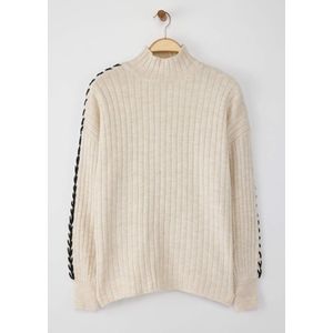 Trendyol Trui  stone grey / zwart