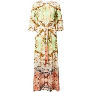 Karen Millen Jurk  beige / lichtgroen / abrikoos / zwart