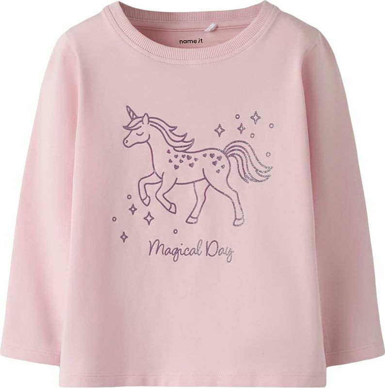 NAME IT Shirt 'NMFSOLA'  donkerlila / rosa