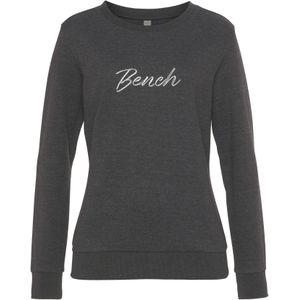 Bench - Loungewear - Antraciet Mêlee - Sweatshirt - Met Glanzende Logo-borduurwerk