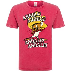 LOGOSHIRT Shirt 'Looney Tunes - Speedy Gonzales'  rood