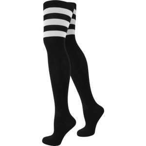 normani Overknee kousen  zwart / wit