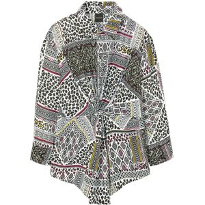 MADELEINE Blouse  geel / grijs / magenta / zwart / wit