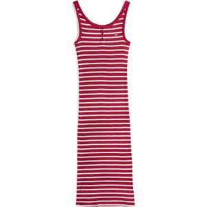 Tommy Jeans Zomerjurk  grenadine / wit