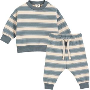 Müsli by GREEN COTTON Rompertje/body  blauw / wit
