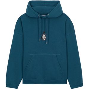 Volcom - VADERETRO - Trui - Petrol/Wit - Capuchon met Trekkoord