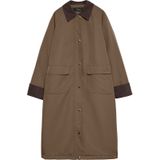 Vmsilja - Jas - Lang - Tussenjas - Gespreide Kraag - Drukknoop en Ritssluiting