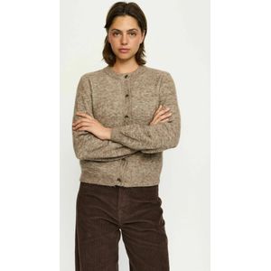 Soft Rebels Gebreid vest ' SRAllison '  bruin gemêleerd