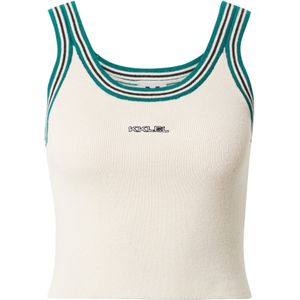 Karo Kauer Top  smaragd / zwart / wolwit