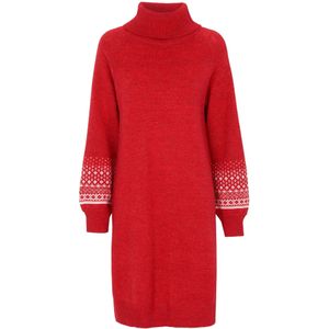 Cellbes of Sweden Gebreide jurk  bloedrood / wit