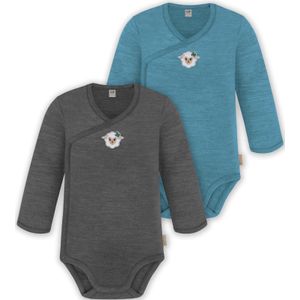 normani Rompertje/body  beige / blauw / antraciet / wit