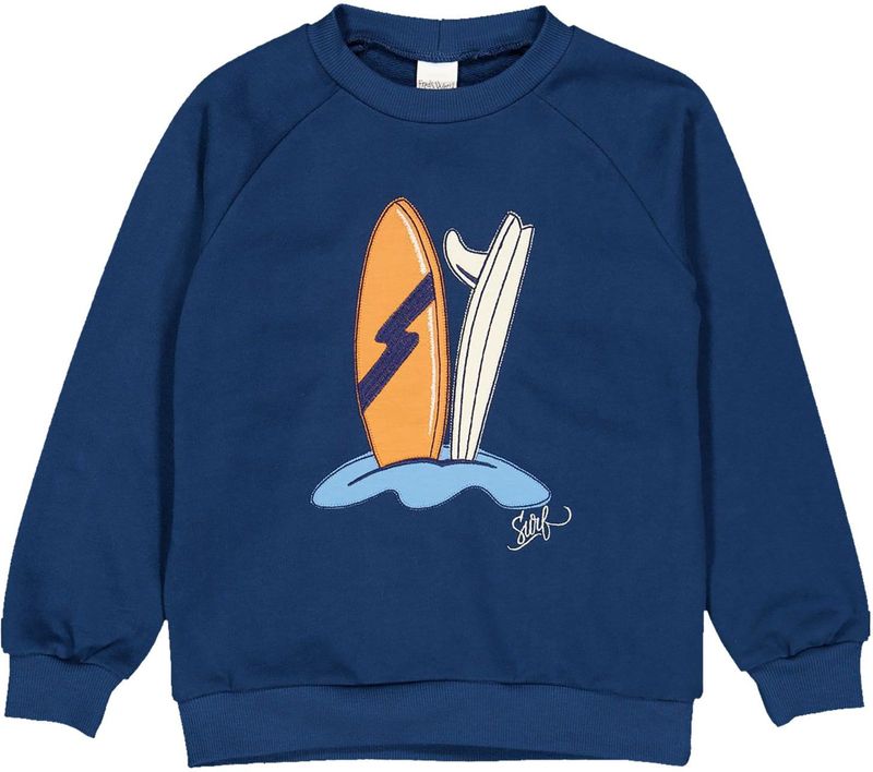 Fred's World - Sweatshirt - Lichtblauw - Donkerblauw - Oranje - Wit