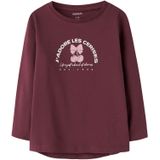 NAME IT Shirt 'NMFVIX'  rosa / robijnrood / wit