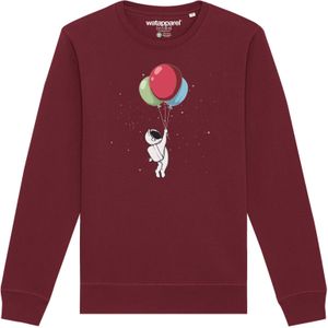 Watapparel Sweatshirt ' Little Balloon Astronaut '  gemengde kleuren / bourgogne