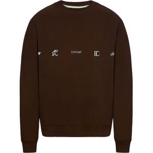 ESTEEM Sweatshirt  bruin / wit