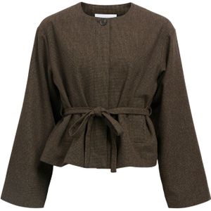 Object - Objdarla Lo Short Jacket - Blazer - Seal Brown - Dames