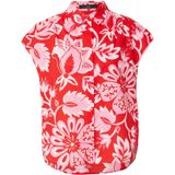 OUI Blouse  lichtroze / rood / wit