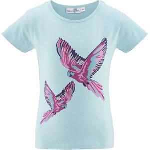 happy girls Shirt  lichtblauw / bessen / pink