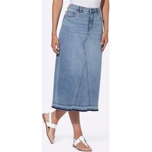 Spijkerrok - Blauw - Katoen - Kuitlengte