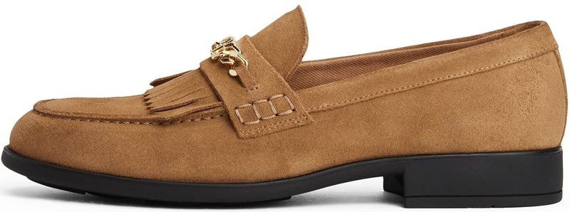 TOMMY HILFIGER - Instappers - Donkerbeige - Leer - Suède