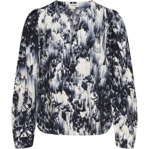 SOAKED IN LUXURY - Jazzlyn - Blouse - Blauw/Navy/Wit