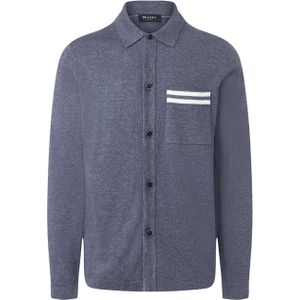 MAERZ Muenchen Gebreid vest  blauw gemêleerd / wit