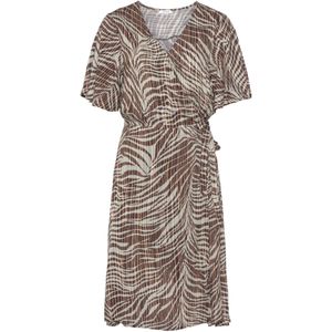 LASCANA Jurk  bruin / lichtbruin / wit