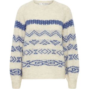 PULZ Jeans Trui 'Mimi'  crème / indigo