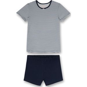 Sanetta Nachtkledij  donkerblauw / wit