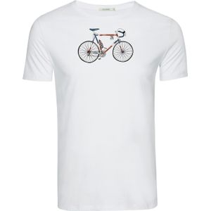 GREENBOMB Shirt 'Bike Mikkel'  zwart / wit