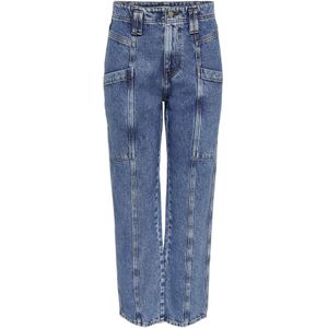 Onlsawyer - High Waist Straight Fit - Cargobroek - Mid Wash