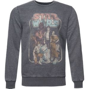 Recovered Sweatshirt 'Star Wars Return Of The Jedi Group Comic'  lichtblauw / grijs / donkergrijs / rosa