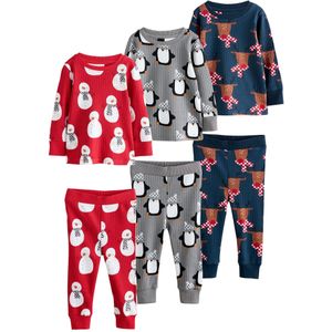 Next Nachtkledij  navy / grijs / knalrood / wit