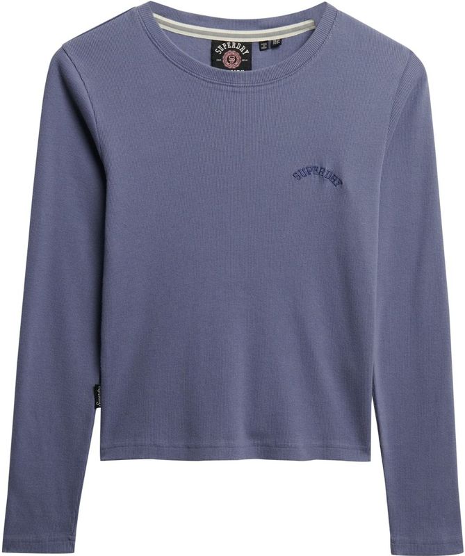 Superdry - Essential Logo Gd Rib T-shirt - Slim Fit - Lange Mouwen